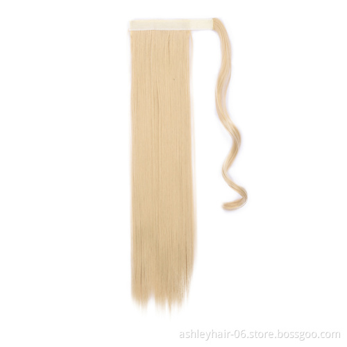 Julianna 613 Ash Blonde Synthetic Accessories Yaki Ponytail Extensions Water Short Loose Weave Clip In Wrap Around Ponytail